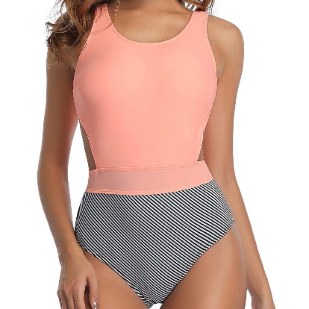 Tempt Me 1 pc Cutout High Neck swimsuit